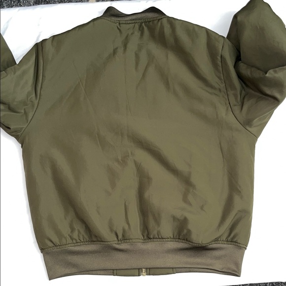 Charlotte Russe Dark Green Bomber Jacket used good condition - Picture 6 of 8